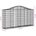 Arched Gabion Baskets 3 Pcs 200x30x100/120 Cm Galvanised