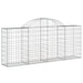 Arched Gabion Baskets 3 Pcs 200x30x80/100 Cm Galvanised