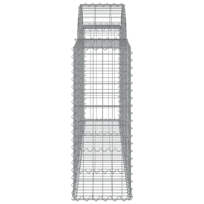 Arched Gabion Baskets 3 Pcs 200x30x80/100 Cm Galvanised