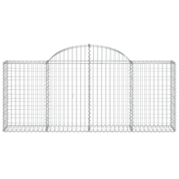 Arched Gabion Baskets 3 Pcs 200x30x80/100 Cm Galvanised