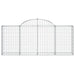 Arched Gabion Baskets 3 Pcs 200x30x80/100 Cm Galvanised
