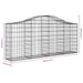Arched Gabion Baskets 3 Pcs 200x30x80/100 Cm Galvanised