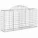 Arched Gabion Baskets 3 Pcs 200x50x100/120 Cm Galvanised