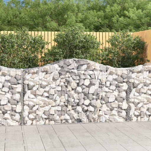 Arched Gabion Baskets 3 Pcs 200x50x100/120 Cm Galvanised