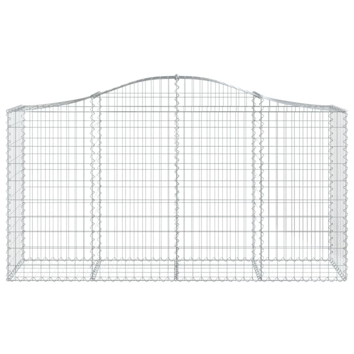 Arched Gabion Baskets 3 Pcs 200x50x100/120 Cm Galvanised