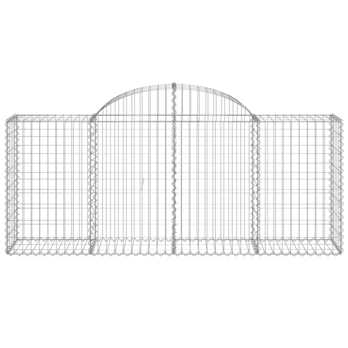 Arched Gabion Baskets 3 Pcs 200x50x80/100 Cm Galvanised