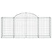 Arched Gabion Baskets 3 Pcs 200x50x80/100 Cm Galvanised