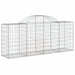 Arched Gabion Baskets 3 Pcs 200x50x80/100 Cm Galvanised