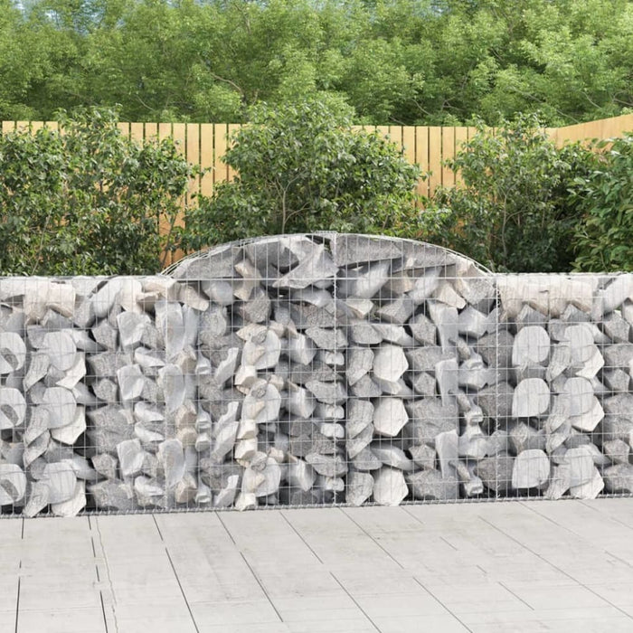 Arched Gabion Baskets 3 Pcs 300x50x100/120 Cm Galvanised