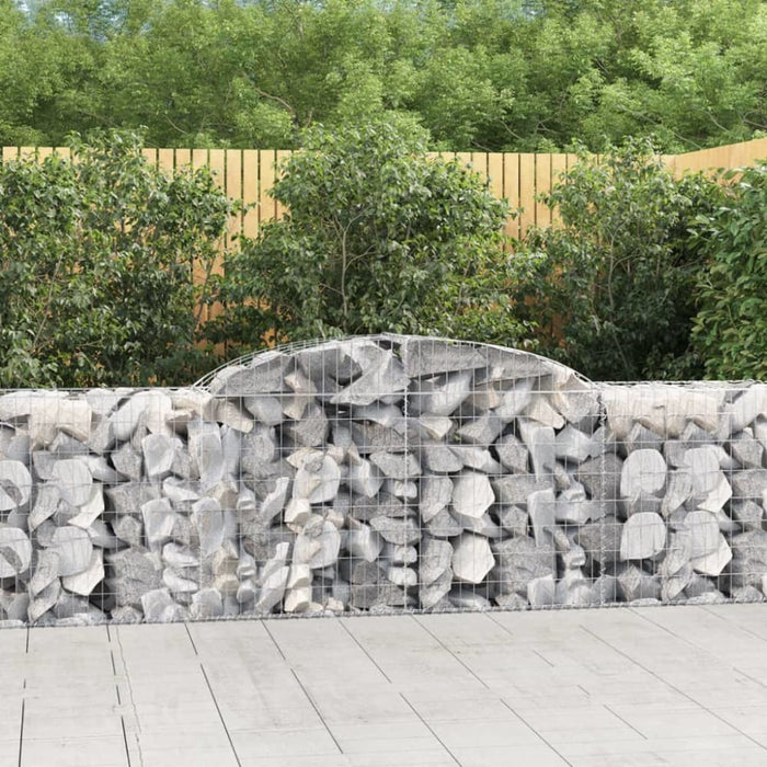 Arched Gabion Baskets 3 Pcs 300x50x80/100 Cm Galvanised