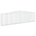 Arched Gabion Baskets 3 Pcs 400x30x100/120 Cm Galvanised