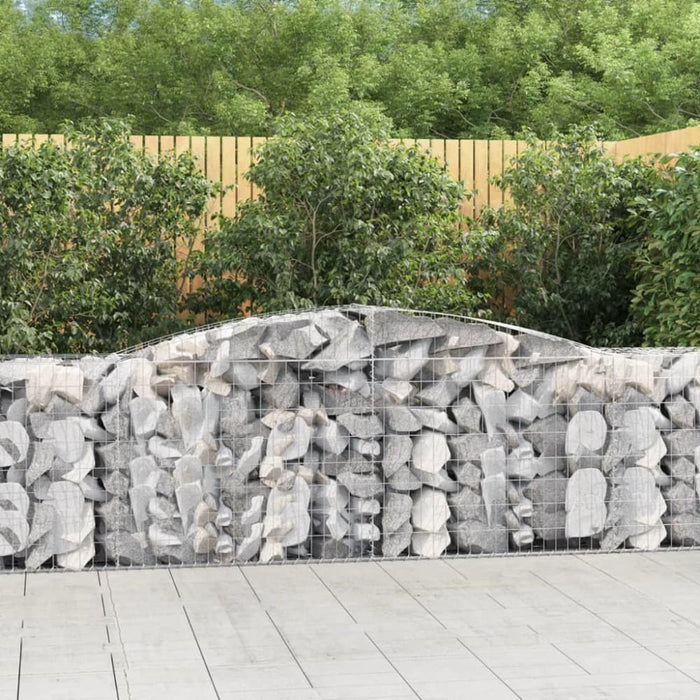Arched Gabion Baskets 3 Pcs 400x50x80/100 Cm Galvanised