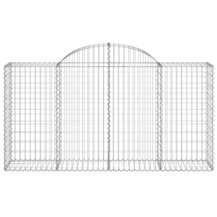 Arched Gabion Baskets 4 Pcs 200x50x100/120 Cm Galvanised