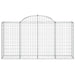 Arched Gabion Baskets 4 Pcs 200x50x100/120 Cm Galvanised