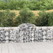 Arched Gabion Baskets 4 Pcs 200x50x80/100 Cm Galvanised