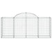 Arched Gabion Baskets 4 Pcs 200x50x80/100 Cm Galvanised