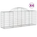 Arched Gabion Baskets 4 Pcs 200x50x80/100 Cm Galvanised