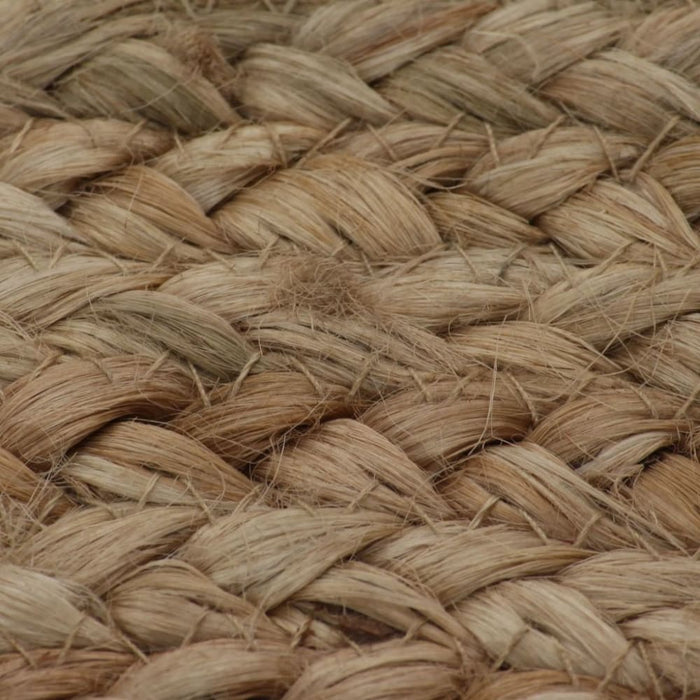 Area Rug Braided Jute 90 Cm Round