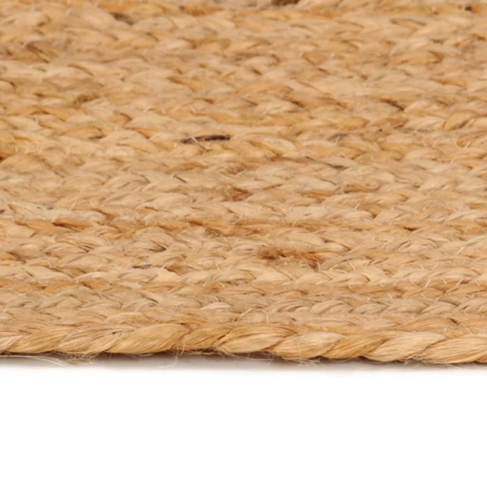 Area Rug Braided Jute 240 Cm Round Tatpnl