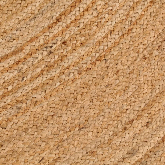 Area Rug Braided Jute 240 Cm Round Tatpnl