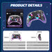 Ares Transparent Wireless Controller with Headset Jack Rgb