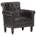 Armchair Black Real Goat Leather Xnnxnn