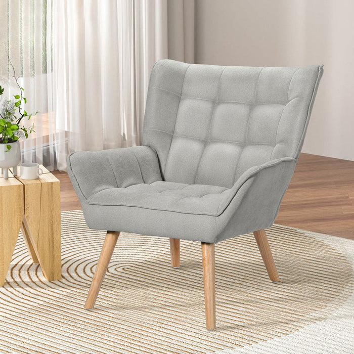 Armchair Lounge Chair Accent Chairs Sofa Linen Fabric