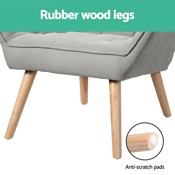 Armchair Lounge Chair Accent Chairs Sofa Linen Fabric