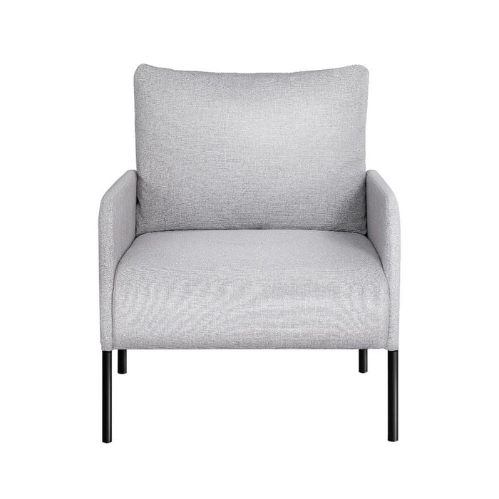 Armchair Lounge Chair Accent Single Sofa Grey Linen Fabric