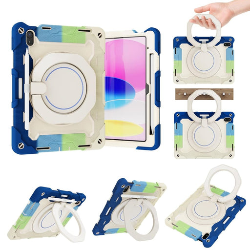 Armor Contrast Colour Silicone Pc Tablet Case For Ipad 10th