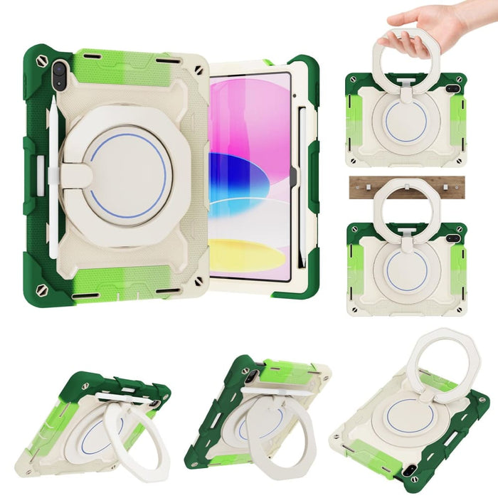 Armor Contrast Colour Silicone Pc Tablet Case For Ipad 10th