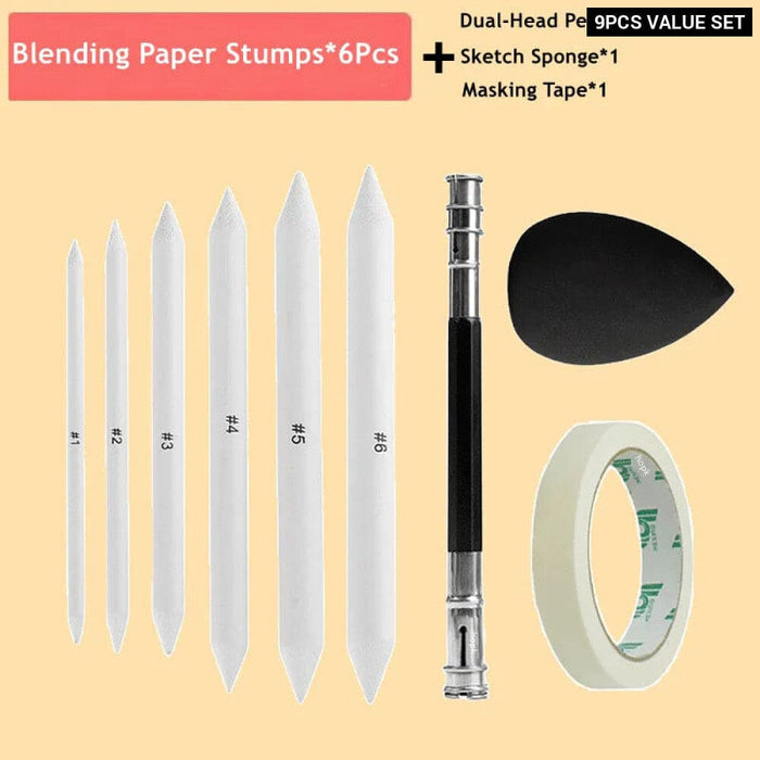 Art Blending Tools Set for Charcoal Sketching