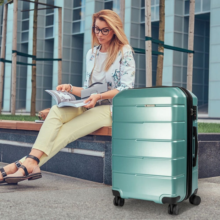 Artemis 24in Hard Shell Suitcase Abs + pc Electric Teal