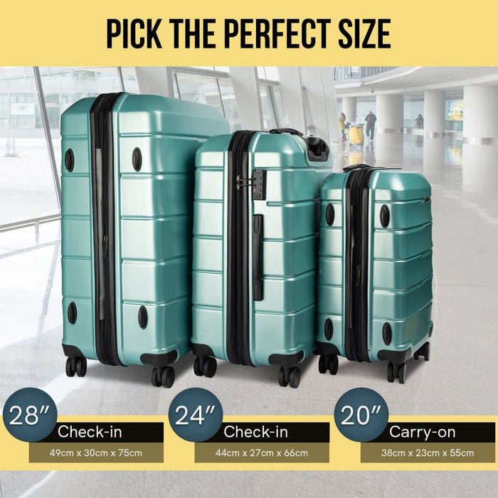 Artemis 24in Hard Shell Suitcase Abs + pc Electric Teal
