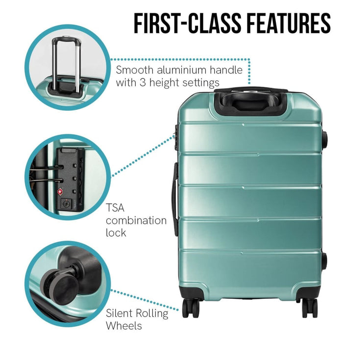 Artemis 24in Hard Shell Suitcase Abs + pc Electric Teal