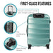 Artemis 24in Hard Shell Suitcase Abs + pc Electric Teal