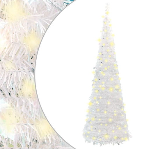 Artificial Christmas Tree Pop - up 200 Leds White 210 Cm