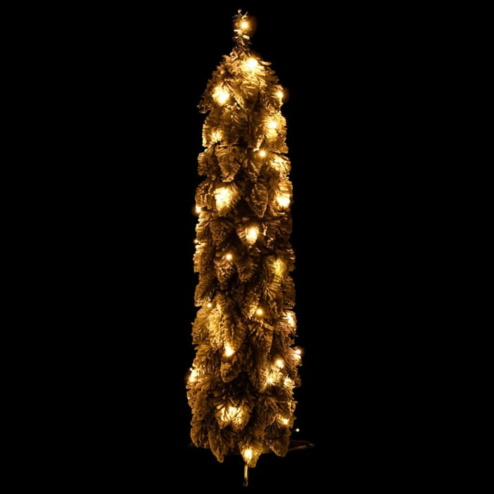 Artificial Christmas Tree With 45 Leds And Flocked Snow 90