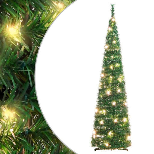 Artificial Christmas Tree Pop - up 50 Leds Green 120 Cm