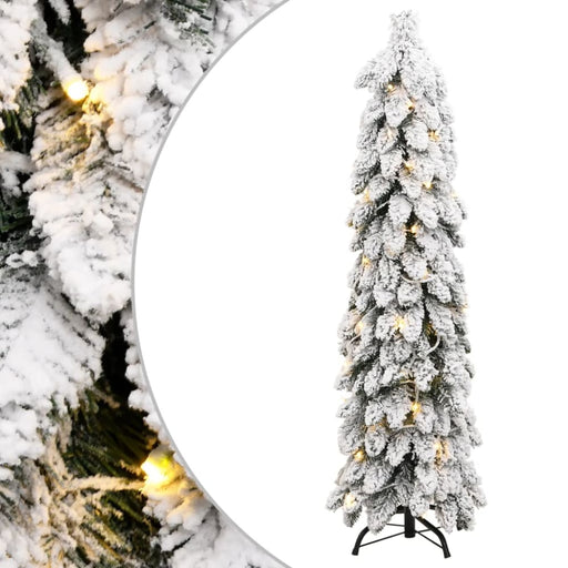 Artificial Christmas Tree With 60 Leds And Flocked Snow 120
