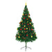 Artificial Christmas Tree with Baubles and Leds Green 210