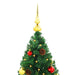 Artificial Christmas Tree with Baubles and Leds Green 210