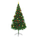 Artificial Christmas Tree with Baubles and Leds Green 210
