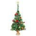 Artificial Christmas Tree with Baubles and Leds Green 64 Cm
