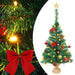 Artificial Christmas Tree with Baubles and Leds Green 64 Cm