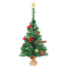 Artificial Christmas Tree with Baubles and Leds Green 64 Cm