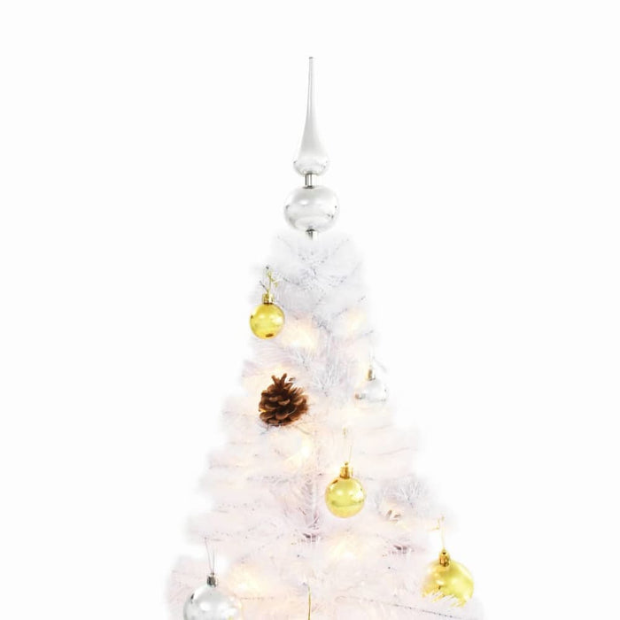 Artificial Christmas Tree with Baubles and Leds White 150