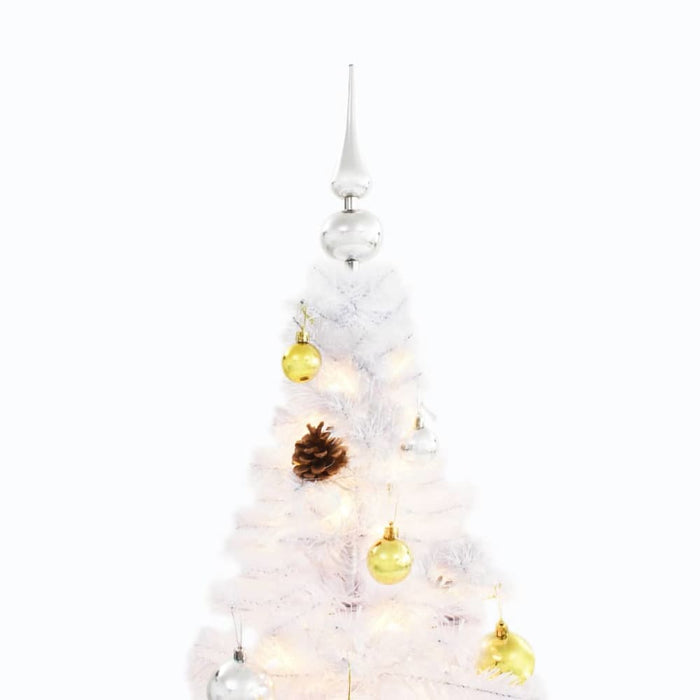 Artificial Christmas Tree with Baubles and Leds White 180