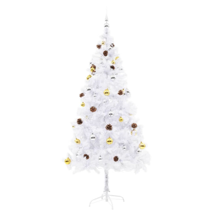 Artificial Christmas Tree with Baubles and Leds White 180