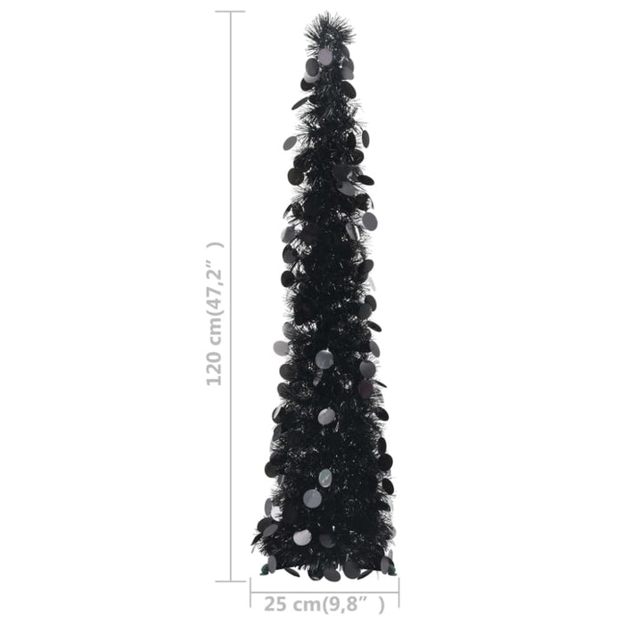 Pop-up Artificial Christmas Tree Black 120 Cm Pet Txbknp